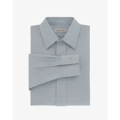 Chemise ALEXANDER MCQUEEN Popeline coton épaules Tombantes Bleu Nuage