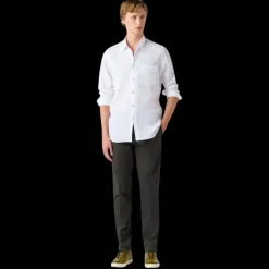 Chemise BERLUTI manche longue Lin blanc poche Scritto