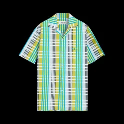 Chemise bowling LANVIN ample coton carreaux patch poitrine