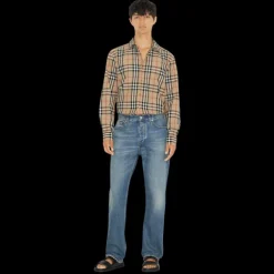 Chemise BURBERRY Caxtan coton carreaux check beige