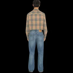 Chemise BURBERRY Caxtan coton carreaux check beige