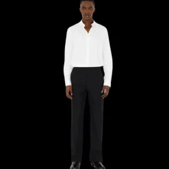 Chemise BURBERRY Sherfield coton stretch blanc broderie chevalier équestre