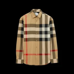 Chemise BURBERRY Summerton coton beige gros check