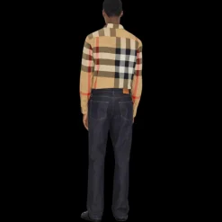 Chemise BURBERRY Summerton coton gros carreaux check beige