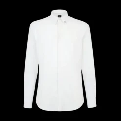 Chemise FENDI classique coton blanc FF métal strass