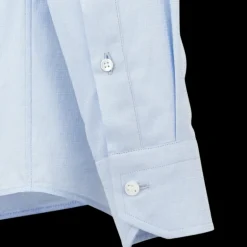 Chemise FENDI soie bleu ciel multi micro FF jacquard