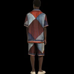 Chemise Hawaïenne DOLCE & GABBANA sergé de soie imprimé multicolore