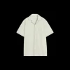 Chemise LANVIN bowling viscose soie fluide mastic broderie logo