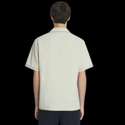 Chemise LANVIN bowling viscose soie fluide mastic broderie logo