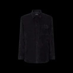 Chemise manche longue DOLCE & GABBANA velours côtelé noir Réédition