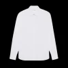 chemise SAINT LAURENT manche longue col Yves popeline coton blanc