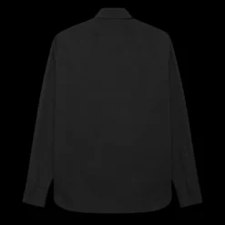 chemise SAINT LAURENT manche longue col Yves popeline coton noir