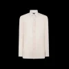 Chemise TOM FORD col italien popeline soie ivoire rosé