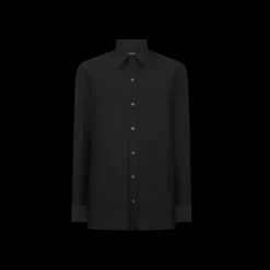 Chemise TOM FORD col italien popeline soie noire