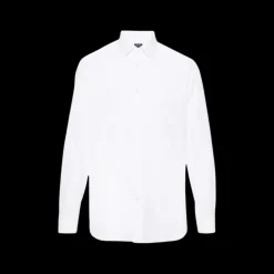 Chemise ZEGNA manche longue col italien popeline coton blanc