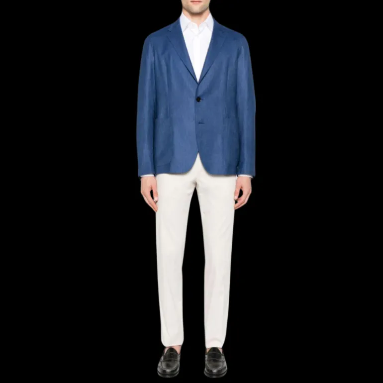 Chemise ZEGNA manche longue col italien popeline coton blanc