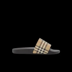 Claquettes BURBERRY check beige