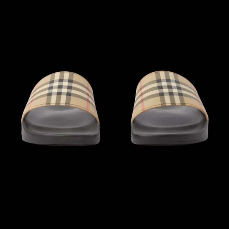 Claquettes BURBERRY check beige