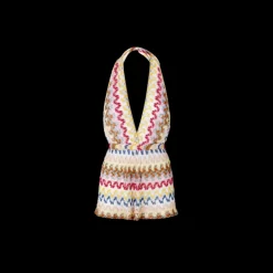 Combishort MISSONI dentelle viscose lamée motif zigzag