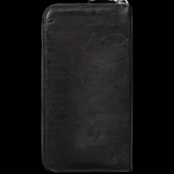 Compagnon BERLUTI Portefeuille Zippé Itauba Neo Cuir Scritto noir
