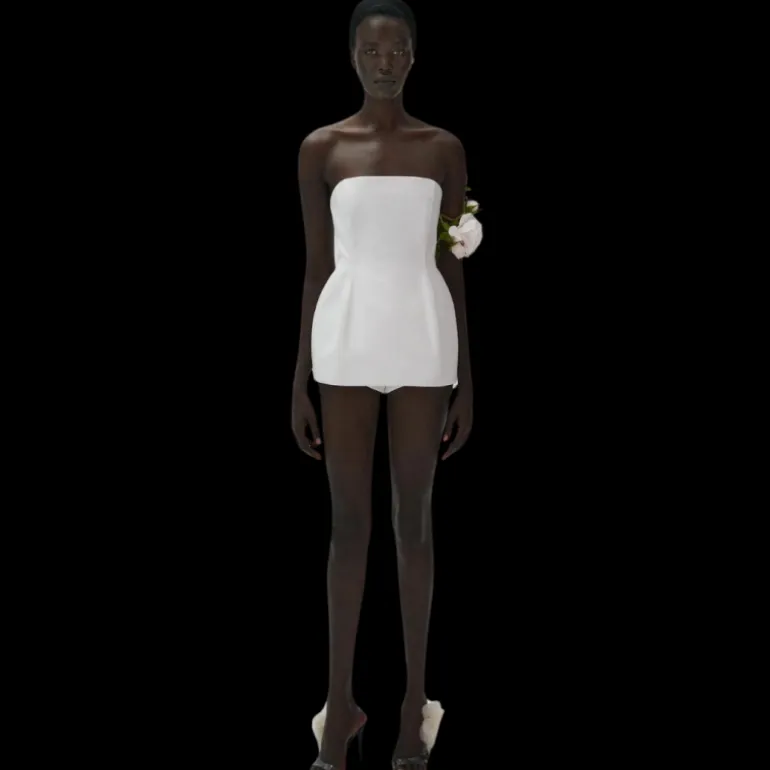 Corset bustier MAGDA BUTRYM sablier coton blanc