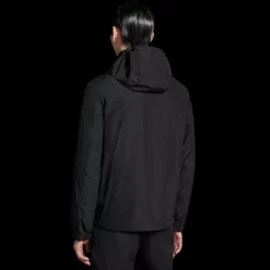 Coupe vent MONCLER Fuyue capuche nylon noir logo cuir noir