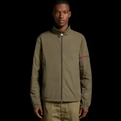Coupe vent MONCLER ruinette kaki bande manches