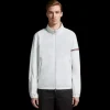 Coupe vent MONCLER ruinette blanc bande manches