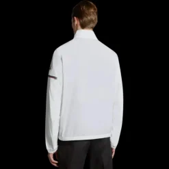 Coupe vent MONCLER ruinette blanc bande manches