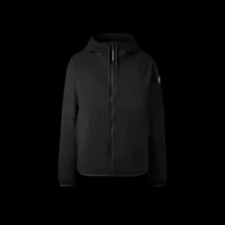 Coupe vent zippé à capuche CANADA GOOSE Killarney nylon noir logo rouge