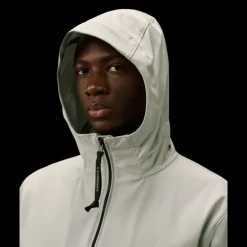 CP COMPANY Veste à capuche CP Shell-R nylon gris perle bleu poche lentille