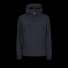 CP COMPANY Veste Blouson CP Soft Shell-R Bleu marine Capuche Lunettes