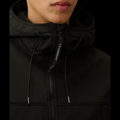 CP COMPANY Veste zippée à capuche Goggle C.P. Shell-R noir  lunettes