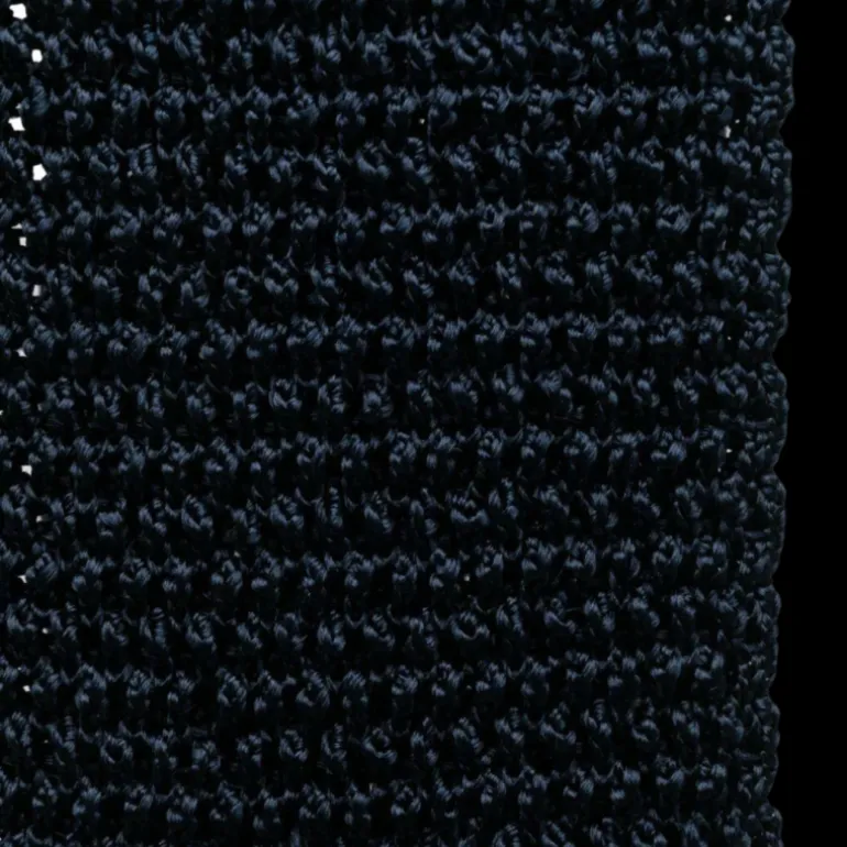Cravate TOM FORD maille soie tricotée Bleu marine
