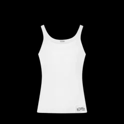 Débardeur DOLCE & GABBANA jersey coton blanc patch logo Ré-édition