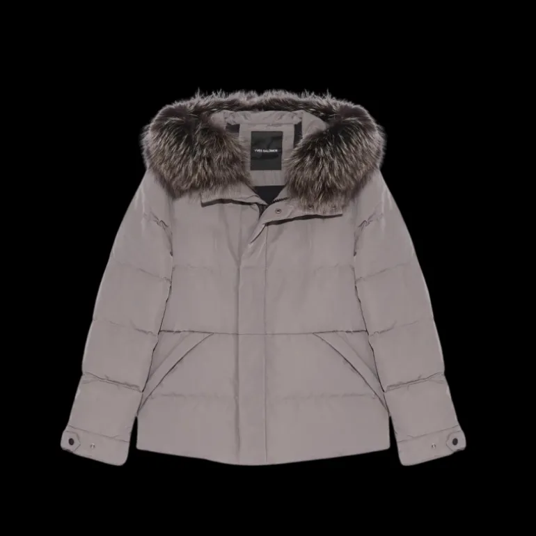 DDOUNE GRIS CLAIR COL RENARD GRIS