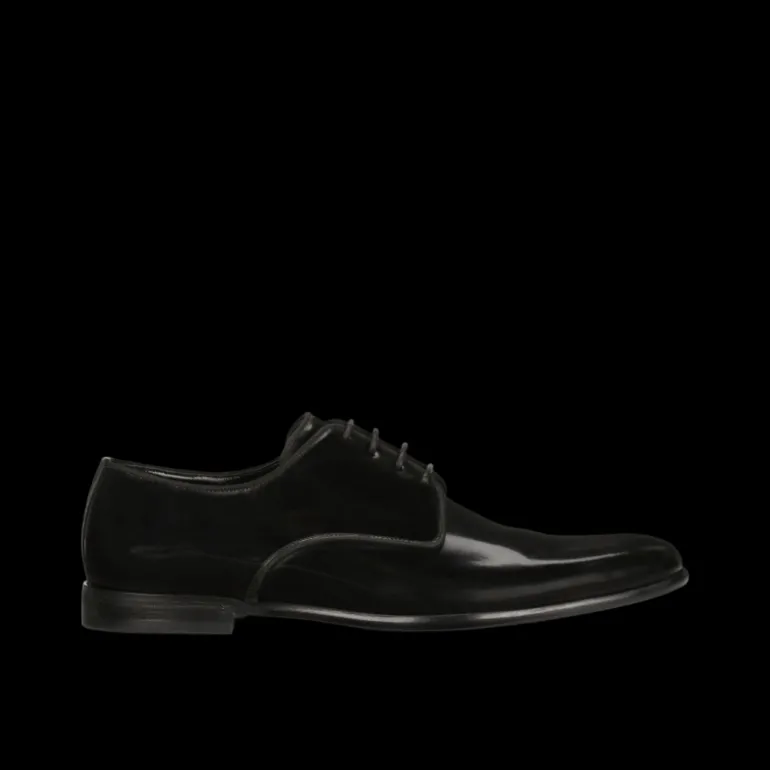 Derbies DOLCE & GABBANA Raffaello cuir veau brossé noir brillant