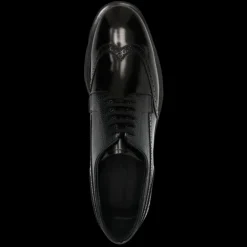 Derbies Richelieus ALEXANDER MCQUEEN bouts fleuris talon carré cuir noir
