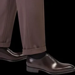 Derbies SANTONI Richelieu cuir patiné marron foncé