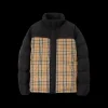 Doudoune BURBERRY Oakmere réversible noir check archives beige