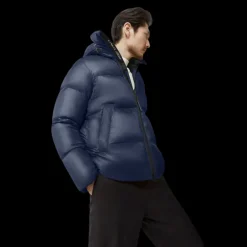 Doudoune CANADA GOOSE Crofton Puffer capuche nylon Rip stop bleu marine
