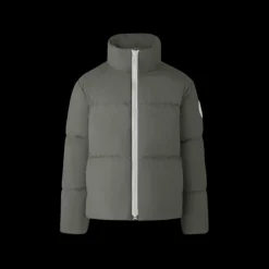 Doudoune CANADA GOOSE Lawrence nylon vert sauge logo blanc