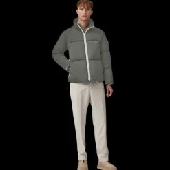 Doudoune CANADA GOOSE Lawrence nylon vert sauge logo blanc