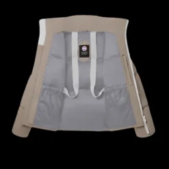 Doudoune CANADA GOOSE Lawrence nylon beige logo blanc