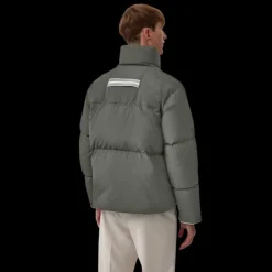 Doudoune CANADA GOOSE Lawrence nylon vert sauge logo blanc