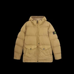Doudoune coupe vent STONE ISLAND à capuche nylon Biscuit