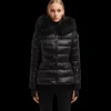 Doudoune courte Armoniques cintrée noir capuche fourrure Moncler Grenoble