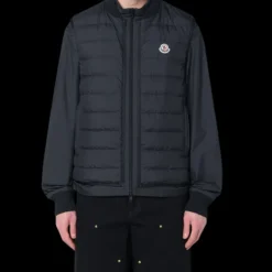 Doudoune courte 3-en-1 MONCLER Verney nylon noir gilet amovible