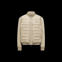 Doudoune courte 3-en-1 MONCLER Verney nylon beige gilet amovible