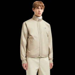 Doudoune courte 3-en-1 MONCLER Verney nylon beige gilet amovible